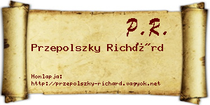 Przepolszky Richárd névjegykártya